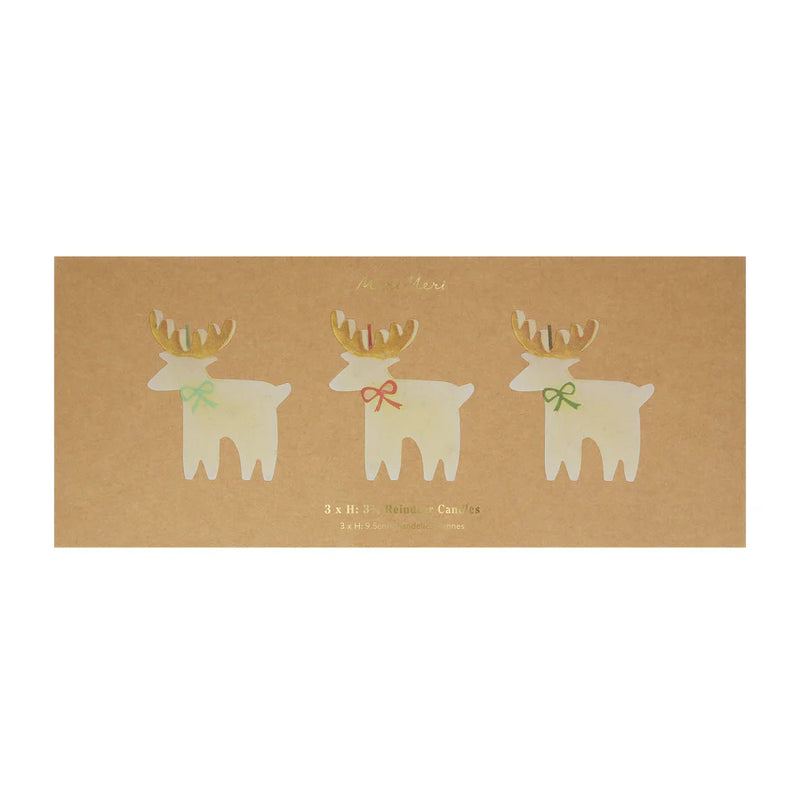 Reindeer with Bow Candles