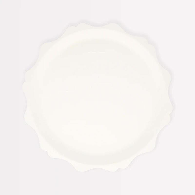 Cream Decorative Edge Compostable Side Plates