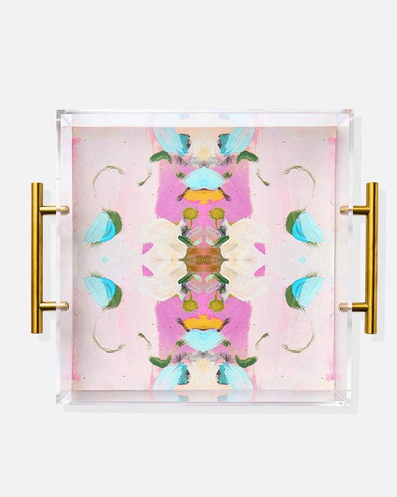 Monets Garden Pink x Laura Park Large Tray
