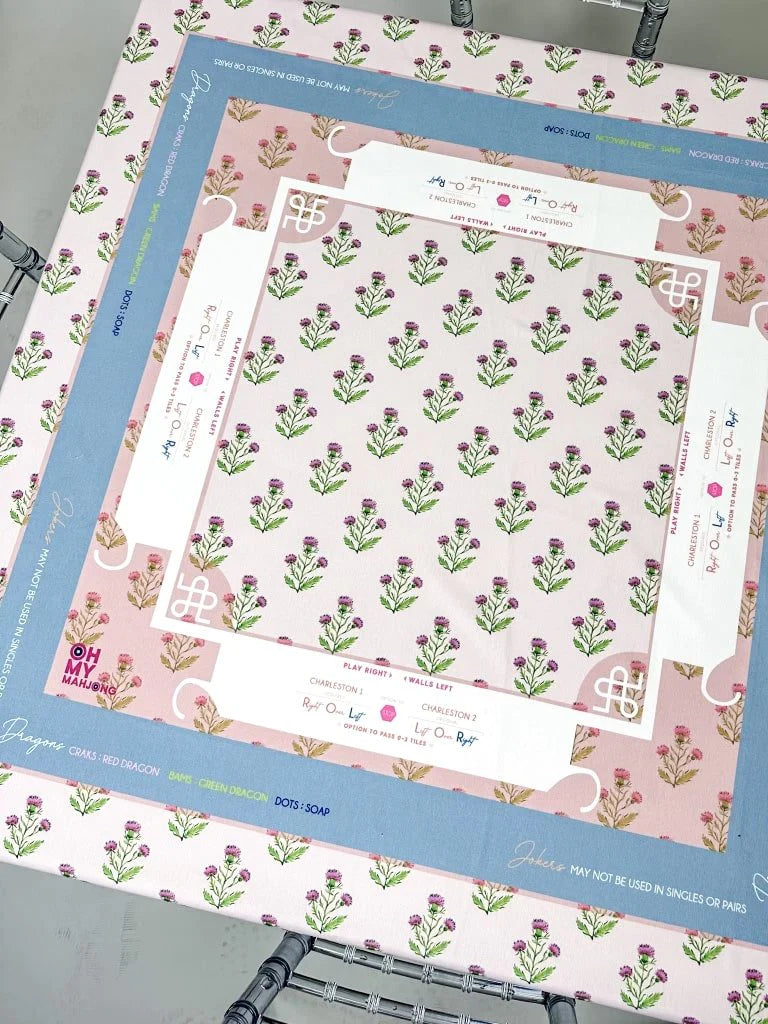 Pink Instructional Tablecloth