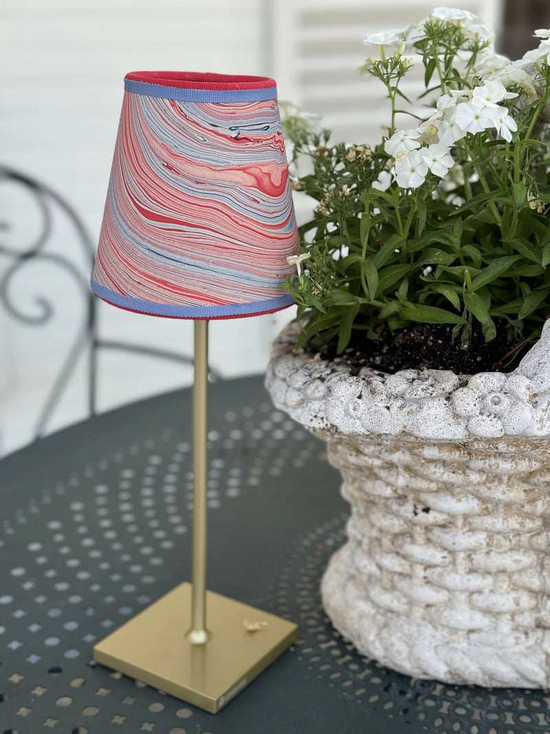 Small Marble Red, White & Blue Lamp Shade