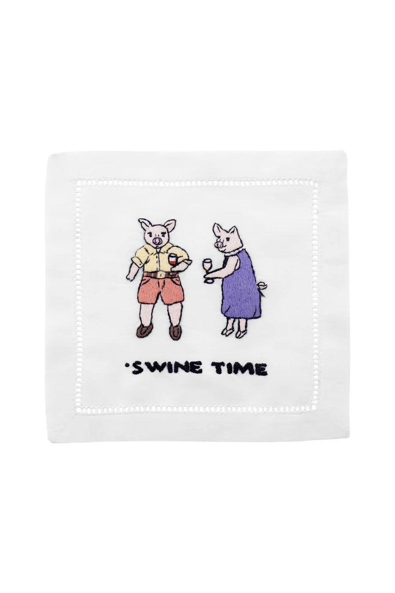 August Morgan Cocktail Napkins S/4