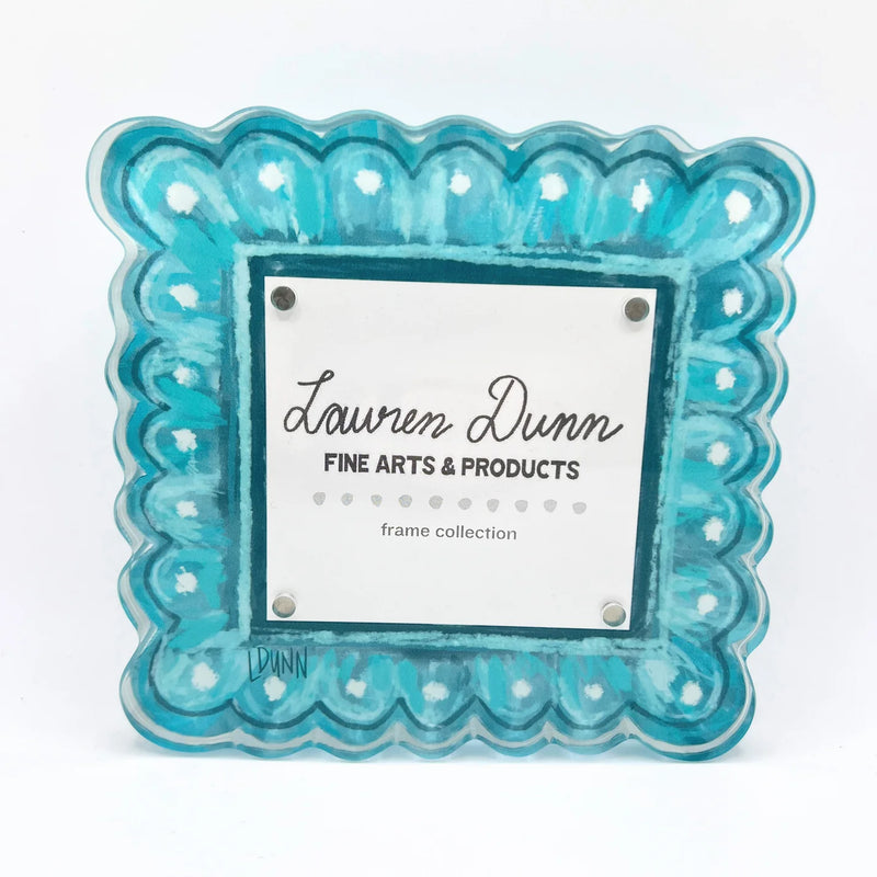 Teal Scallop Magnetic Frame