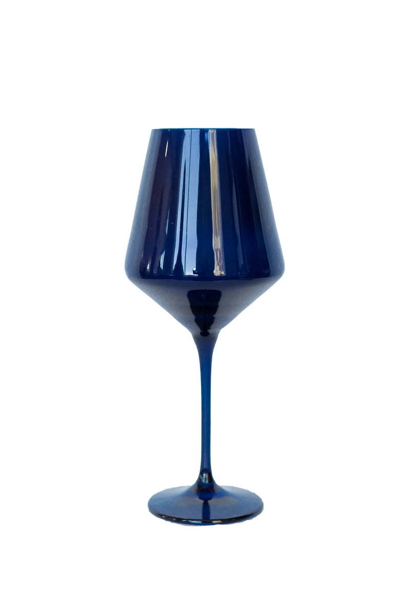 Estelle Colored Wine Stemware (Midnight Blue)