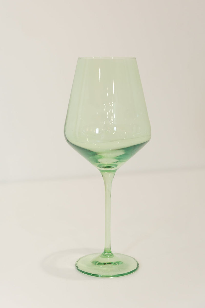 Estelle Colored Wine Stemware (Mint Green)