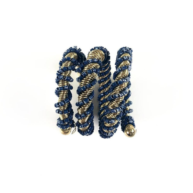 Wrapped Beaded Napkin Rings (Set of 4)