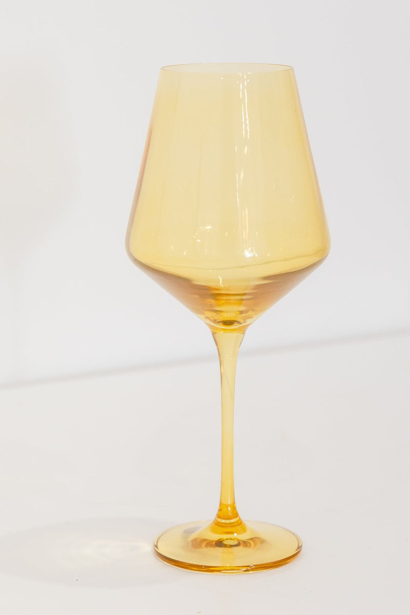 Estelle Colored Wine Stemware (Yellow)