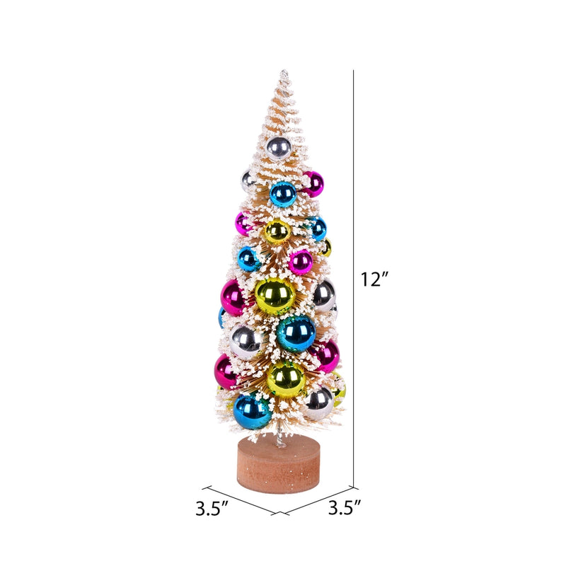Frosted Gold Tree Multi Balls 12"