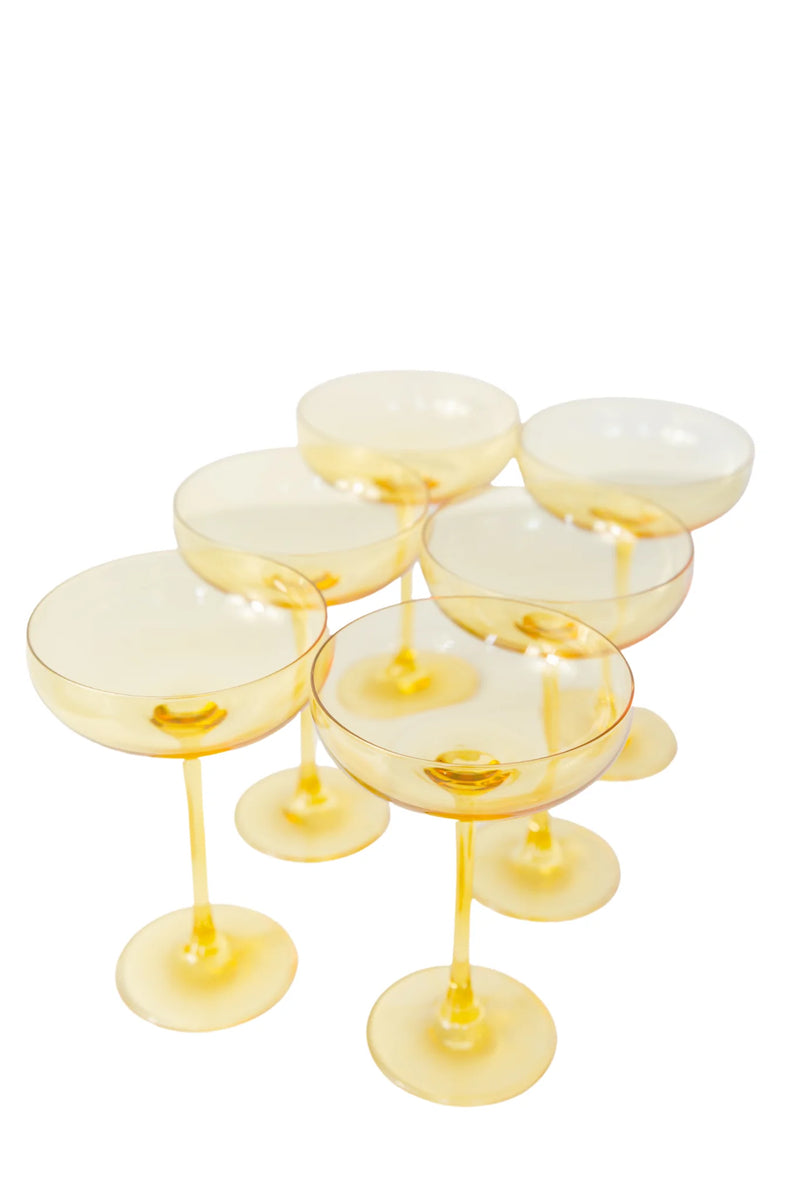 Estelle Colored Champagne Coupe (Yellow)