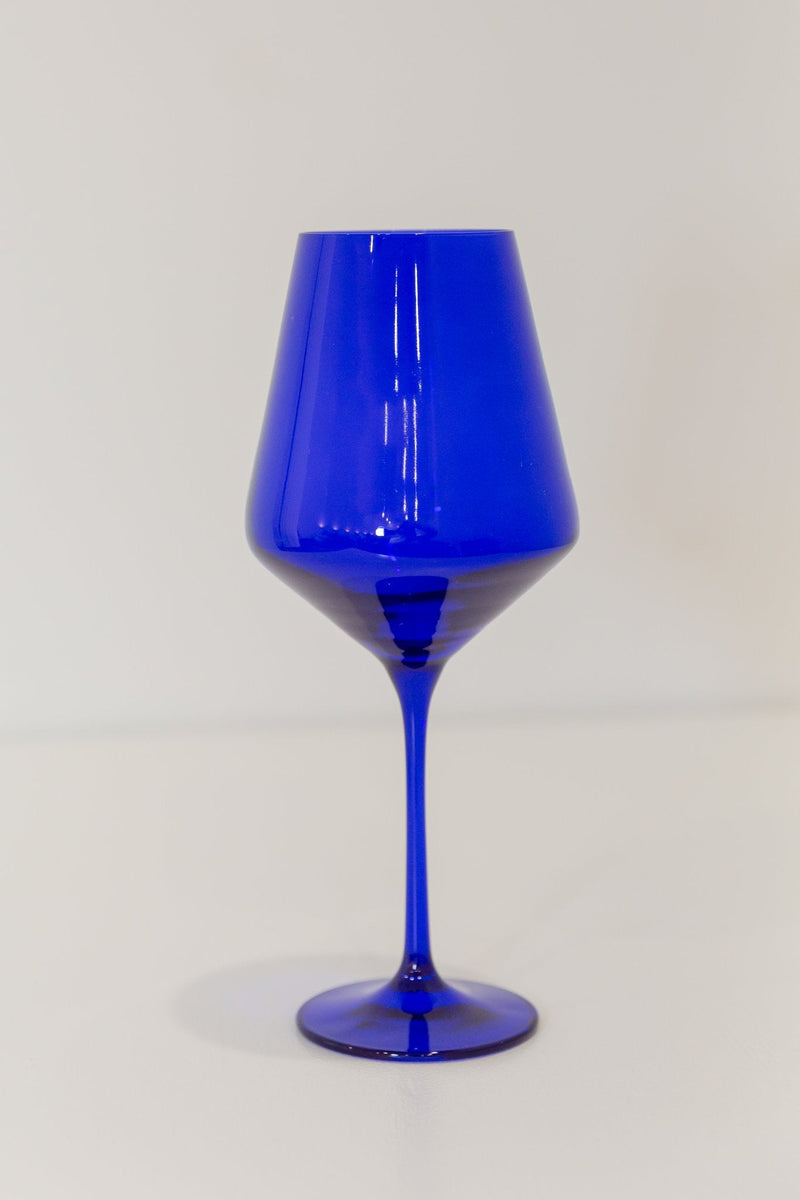 Estelle Colored Wine Stemware (Royal Blue)