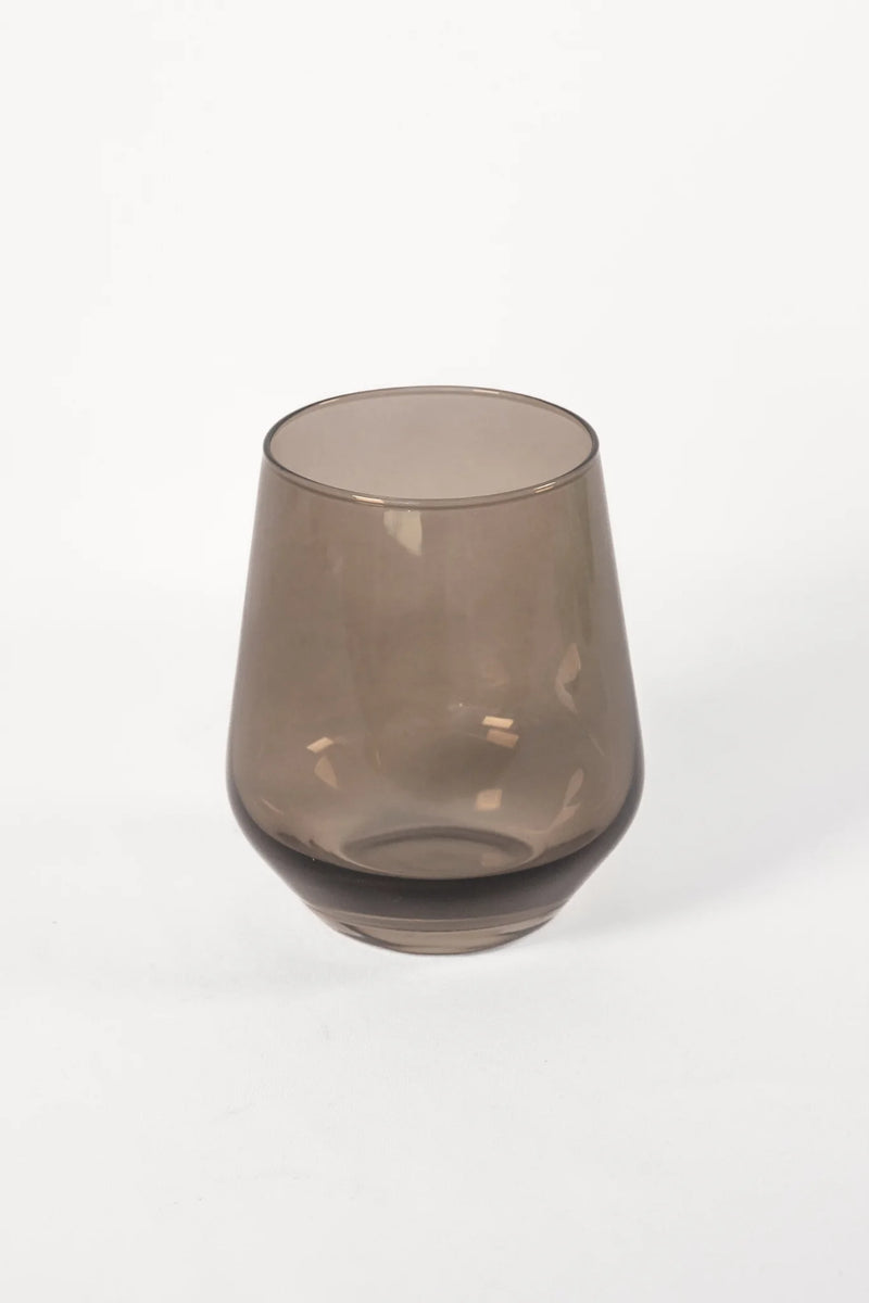 Estelle Colored Wine Stemless Glass (Grey Smoke)