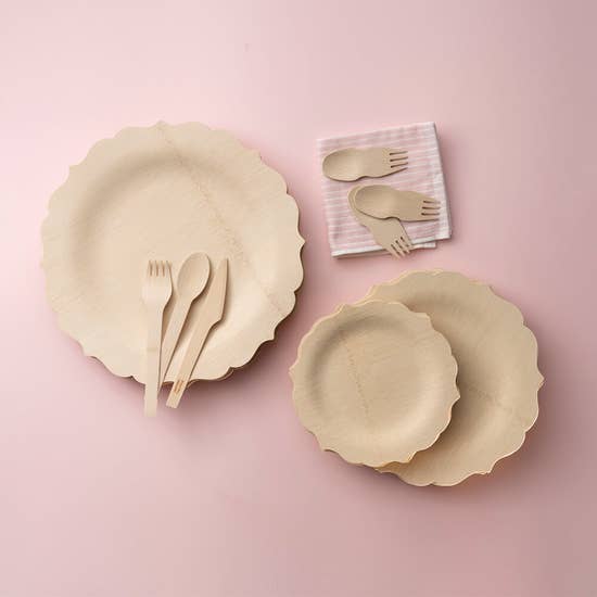 Veneerware Compostable 7" Plate - Fancy