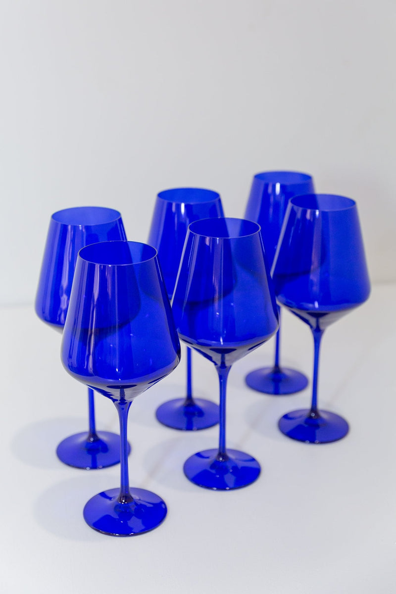 Estelle Colored Wine Stemware (Royal Blue)