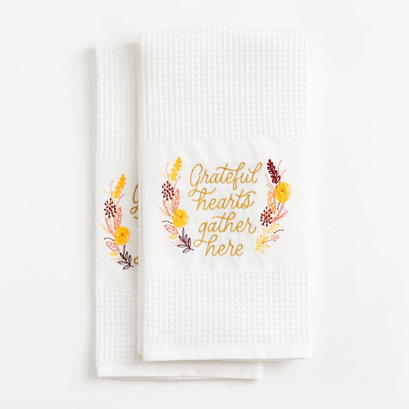 Thanksgiving Waffle Tea Towel S/2