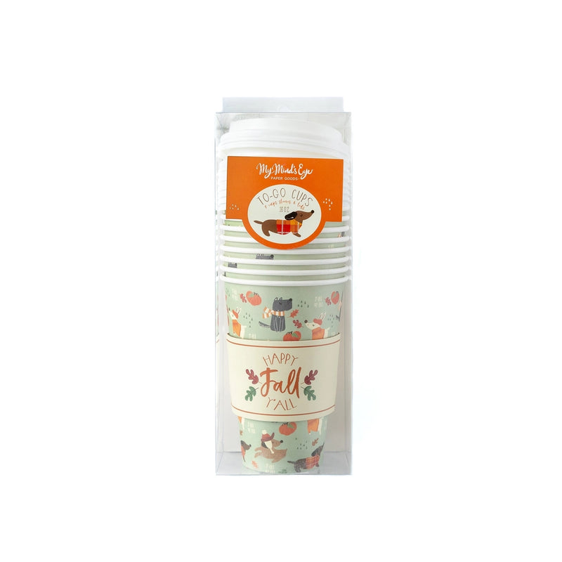 Fall Puppies To-Go Cups (8ct-16oz)