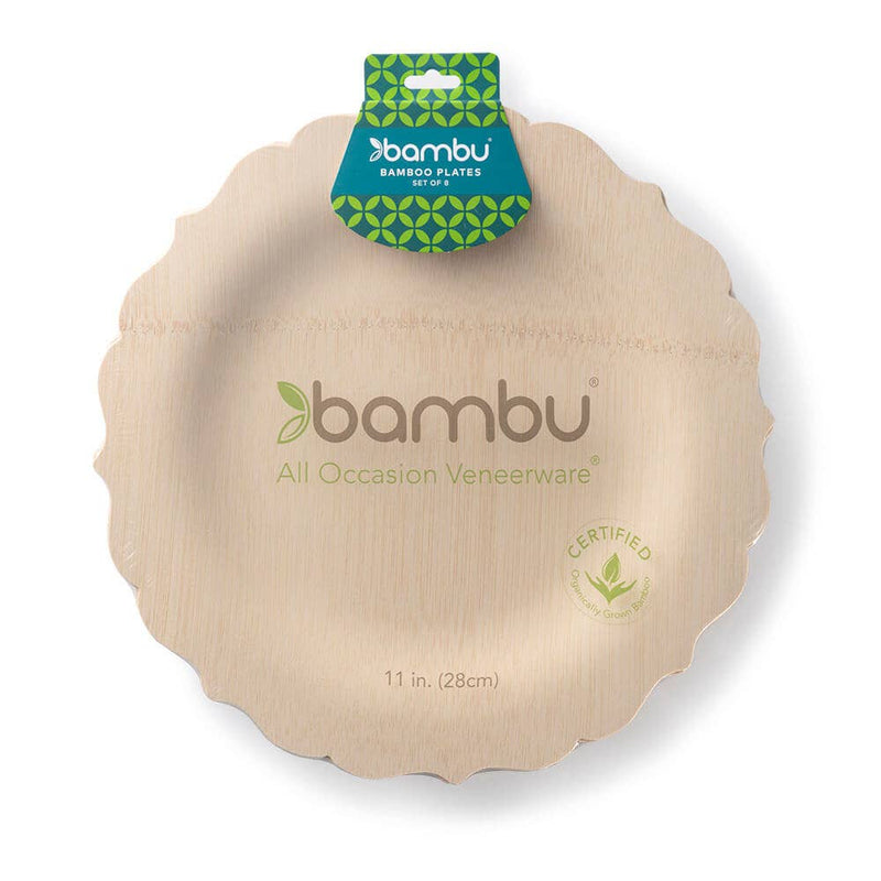 Veneerware Compostable 11" Plate - Fancy