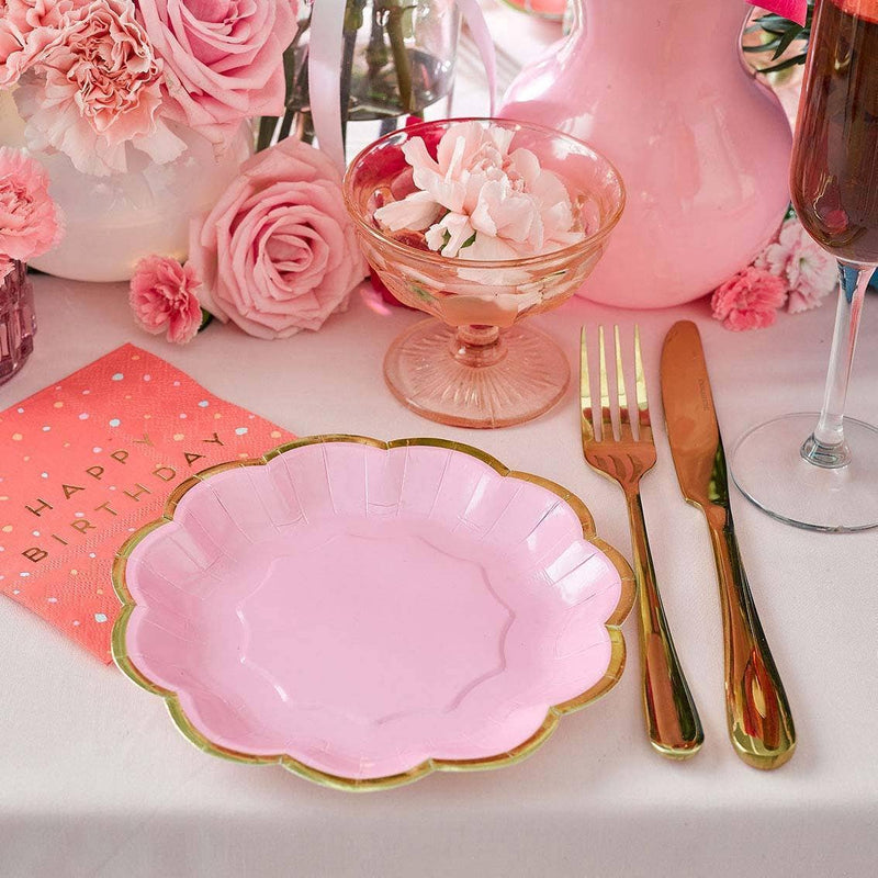 Rose Pink Party Plates