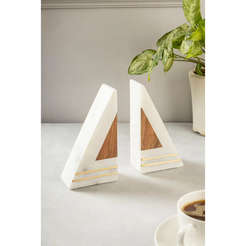 Gilmore Marble Bookends Set