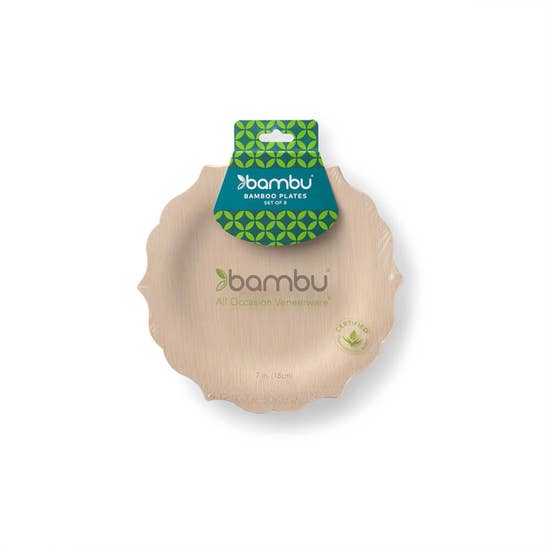 Veneerware Compostable 7" Plate - Fancy