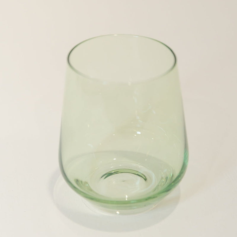 Estelle Colored Wine Stemless Glass (Mint Green)