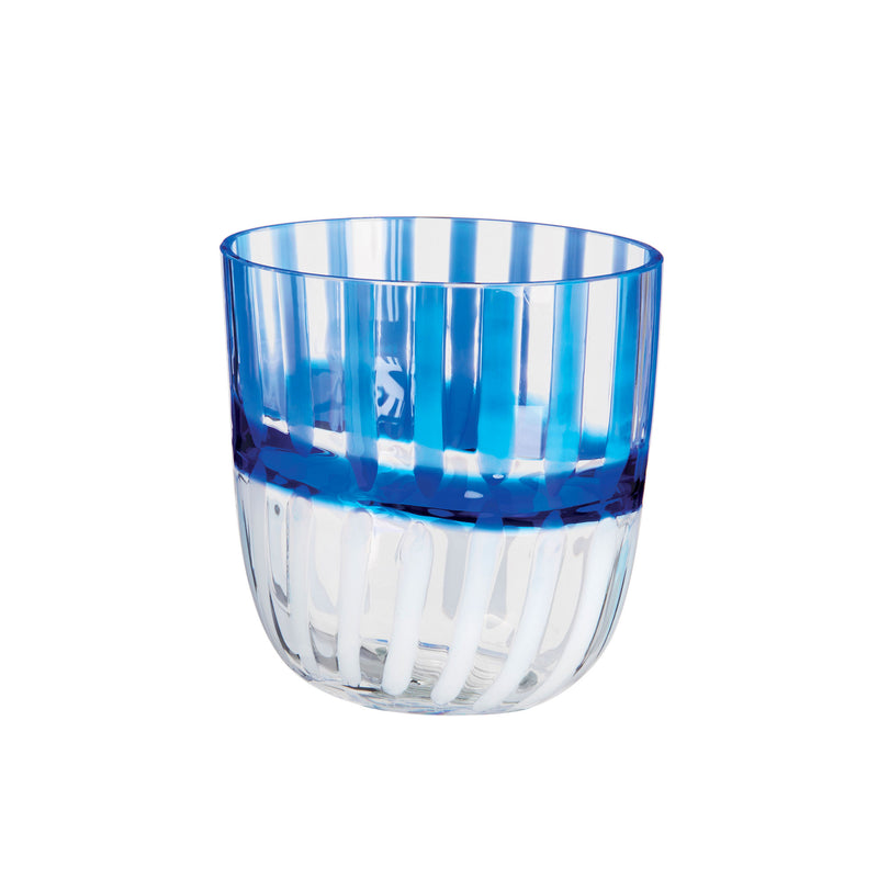 Blue Band & Stripe Glass