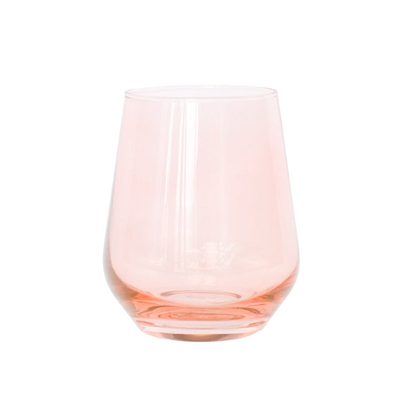 Estelle Colored Wine Stemless Glass (Blush Pink)