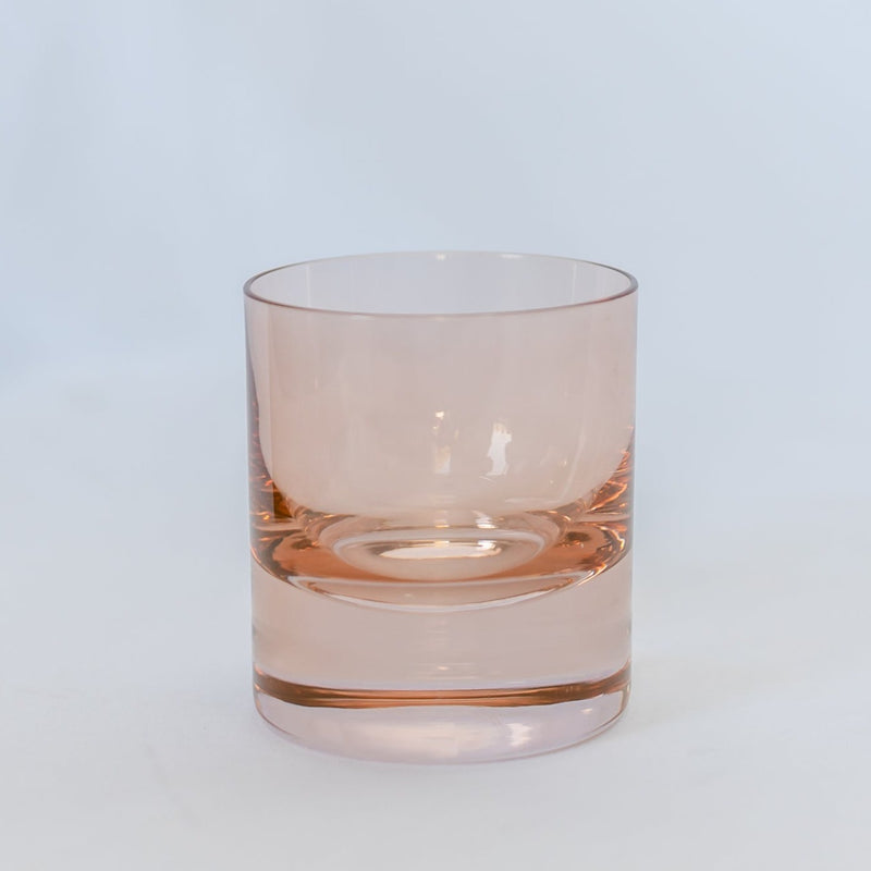 Estelle Colored Rocks Glass (Blush Pink)