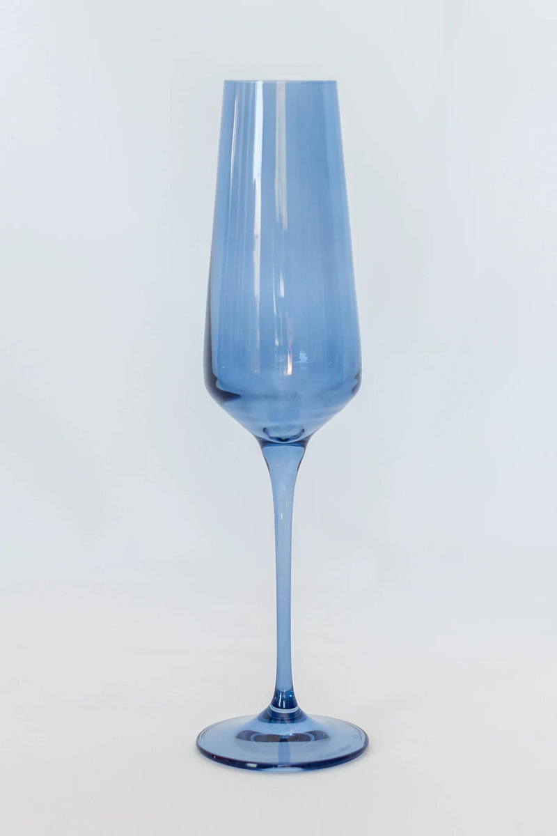 Estelle Colored Champagne Flute (Cobalt Blue)