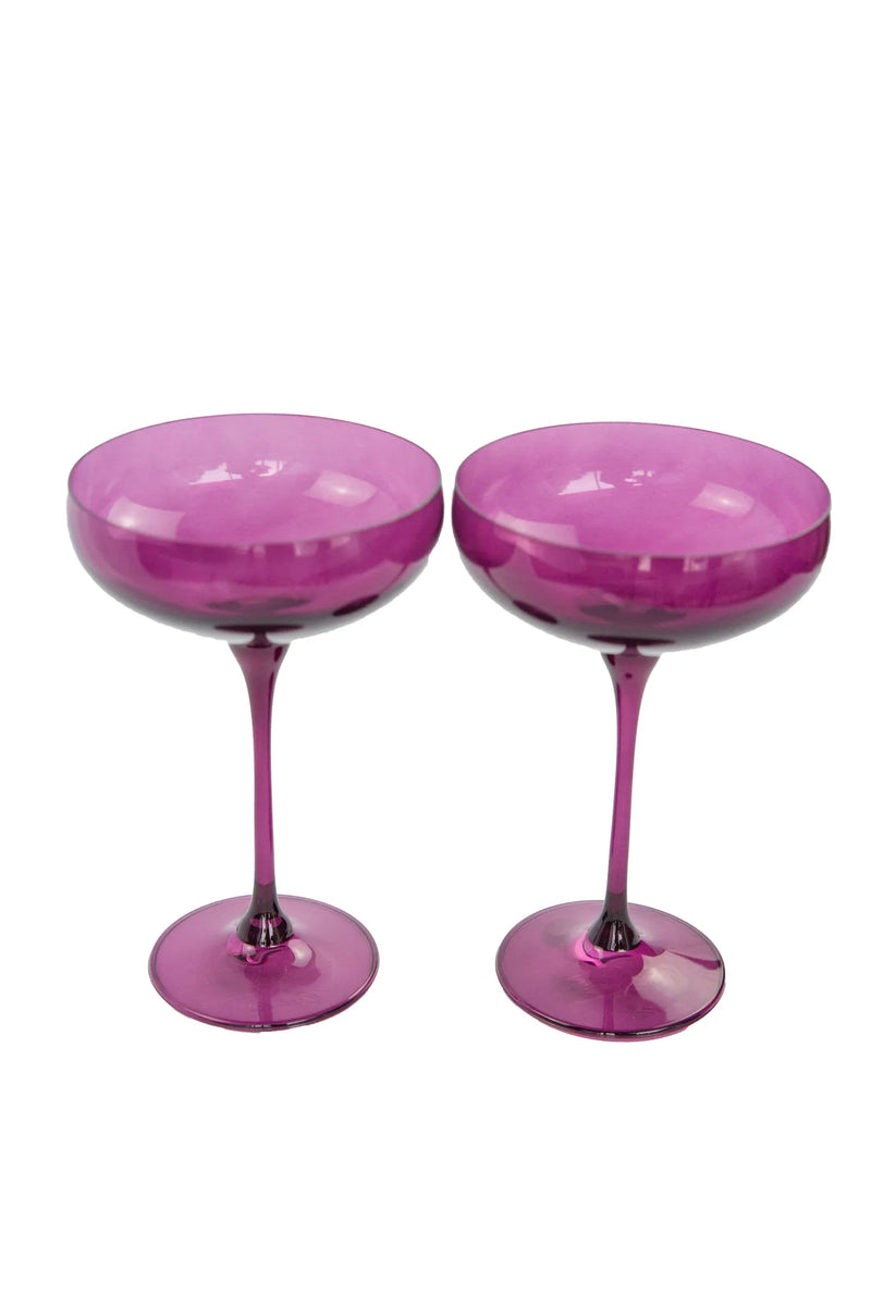 Estelle Colored Champagne Coupe (Amethyst)