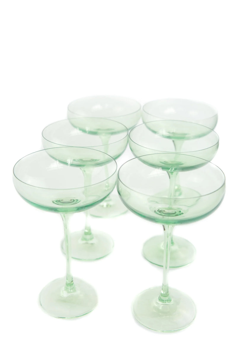 Estelle Colored Champagne Coupe (Mint Green)