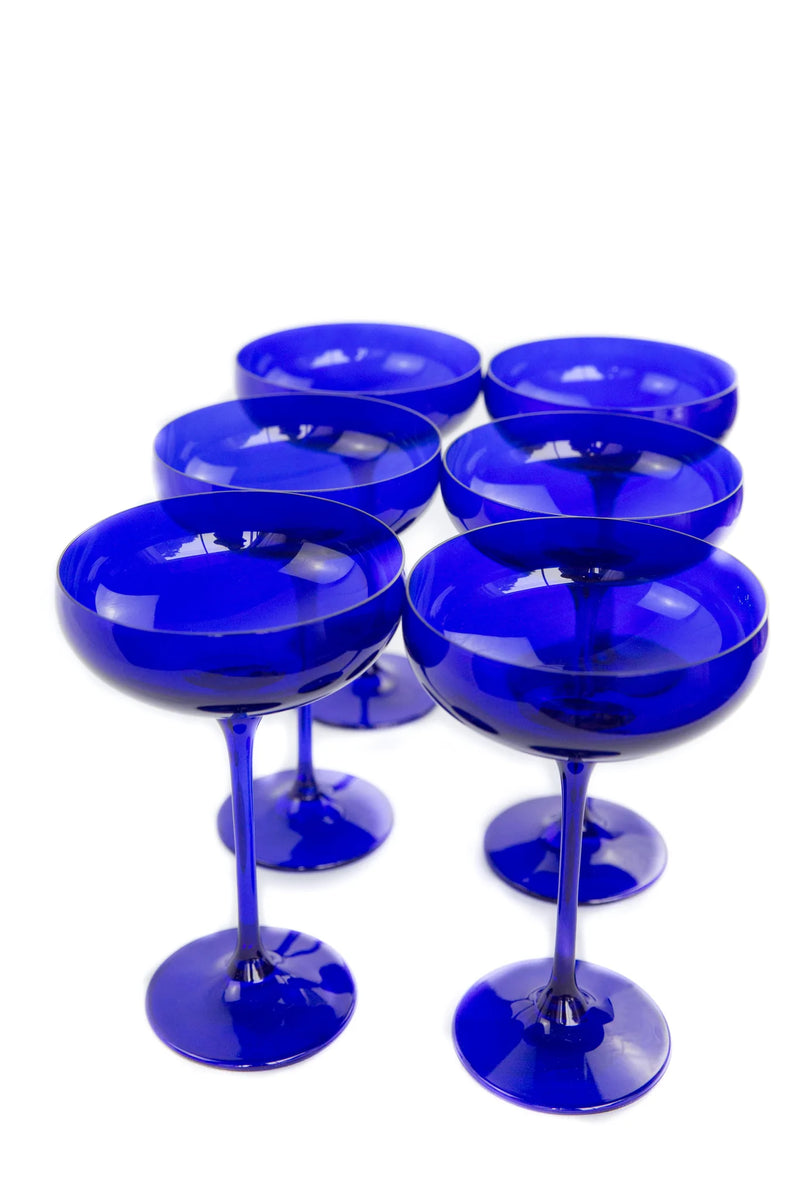 Estelle Colored Champagne Coupe (Royal Blue)