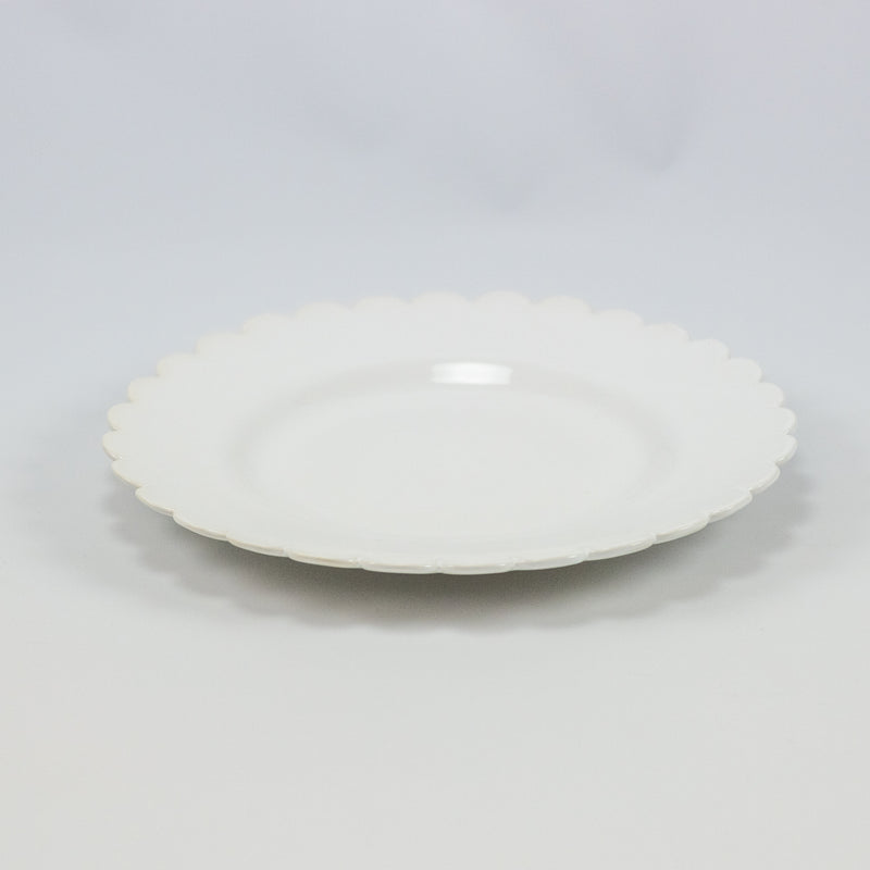 White Scalloped Charger Plate
