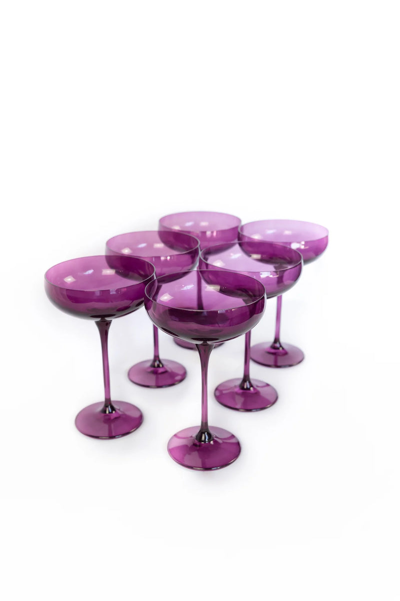 Estelle Colored Champagne Coupe (Amethyst)