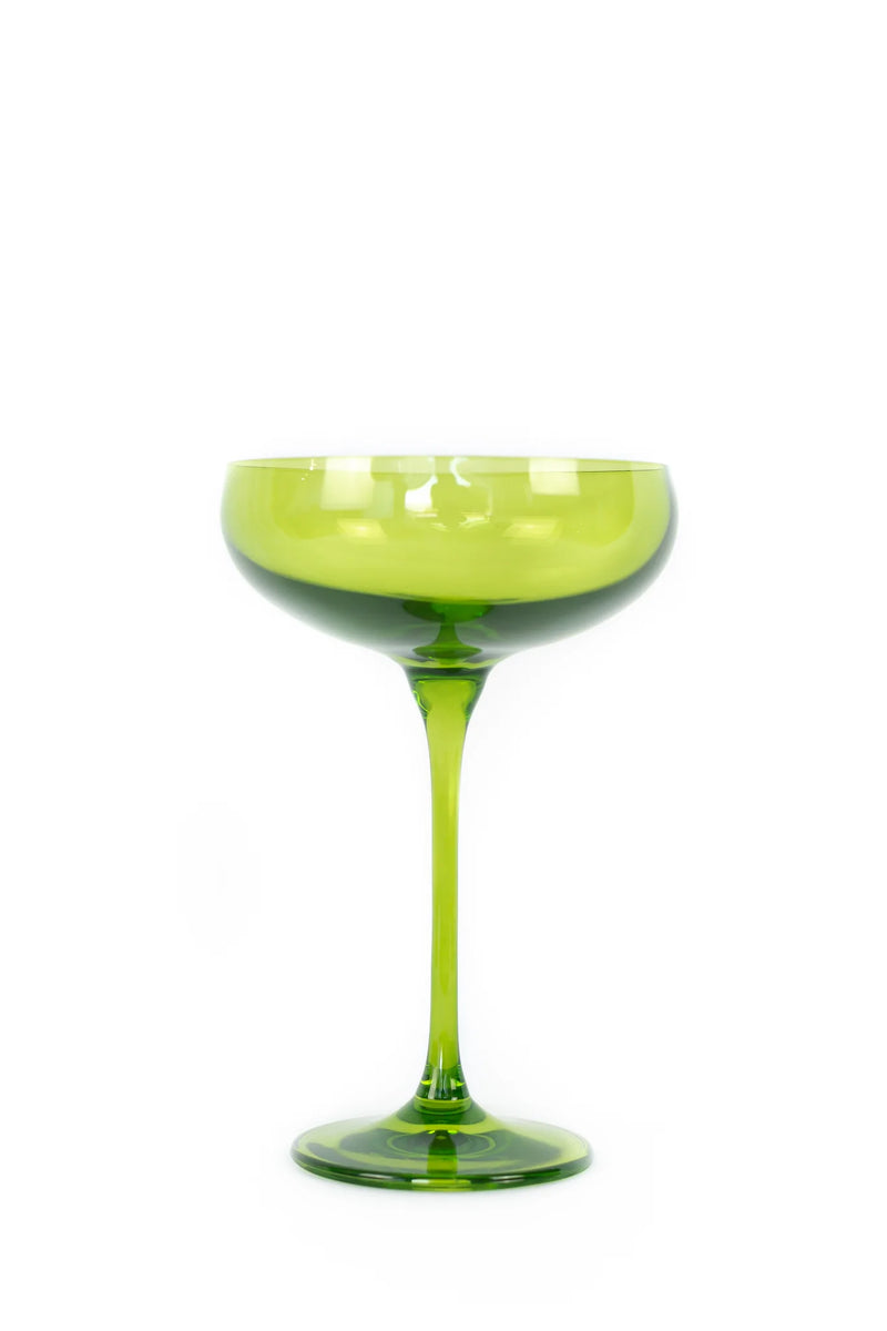 Estelle Colored Champagne Coupe (Forest Green)