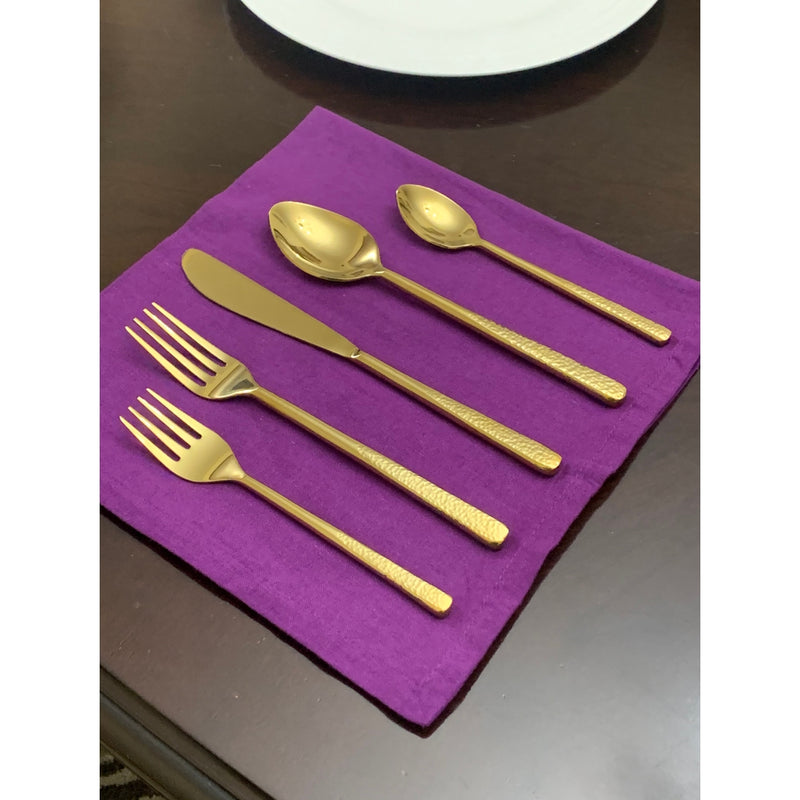 20 Piece Gold Flatware Set