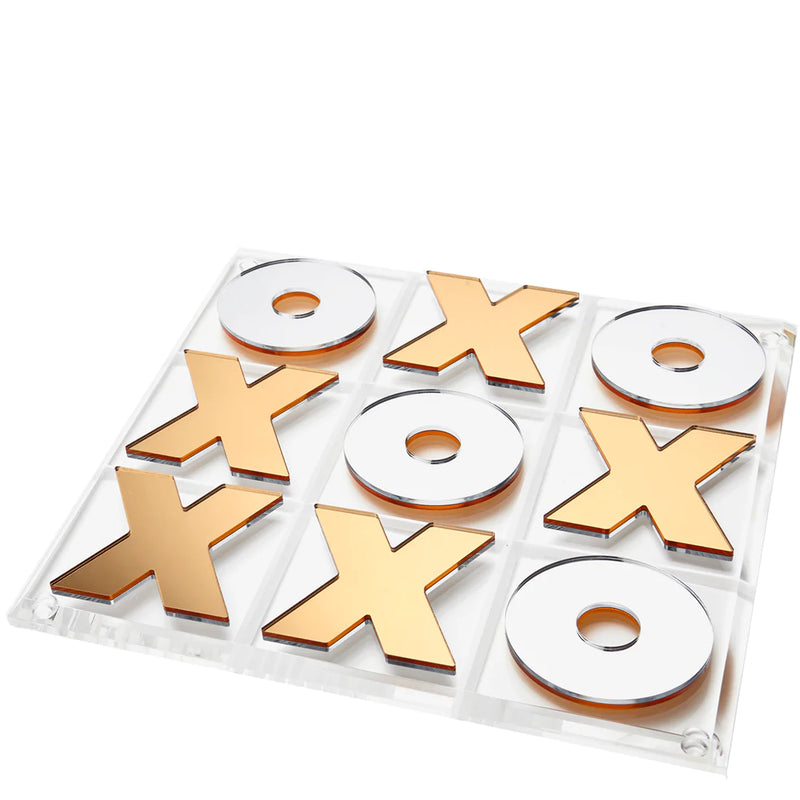 Gold/Silver Mirror Reversible Tic Tac Toe