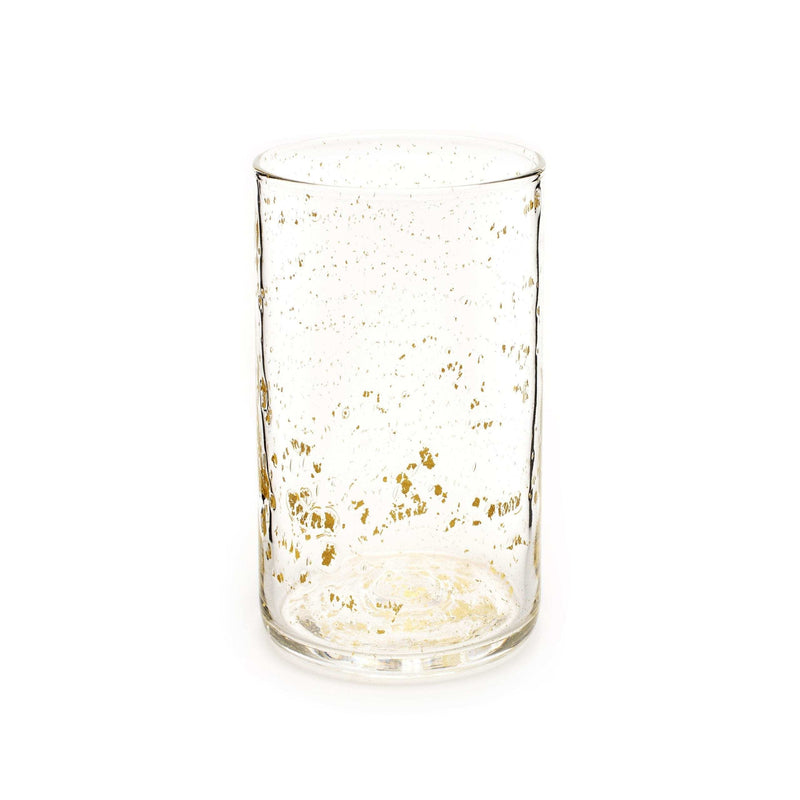 Gold & Silver Flaked Glassware