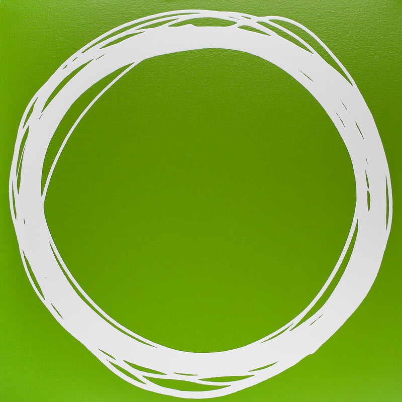 White Circle on Green (36x36)