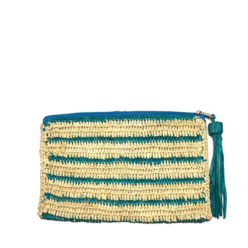 Kyle Crocheted Striped Pouch