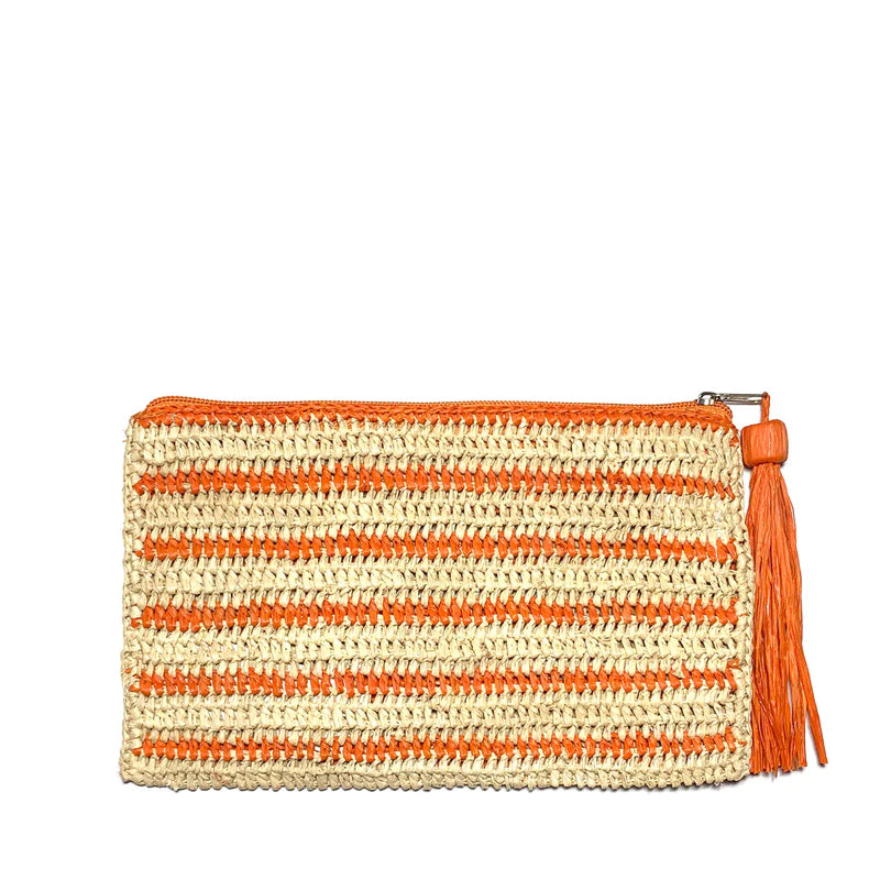 Kyle Crocheted Striped Pouch