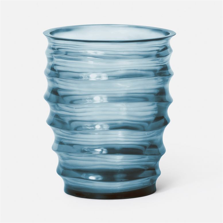 Hetty Vase (Blue Translucent Resin)