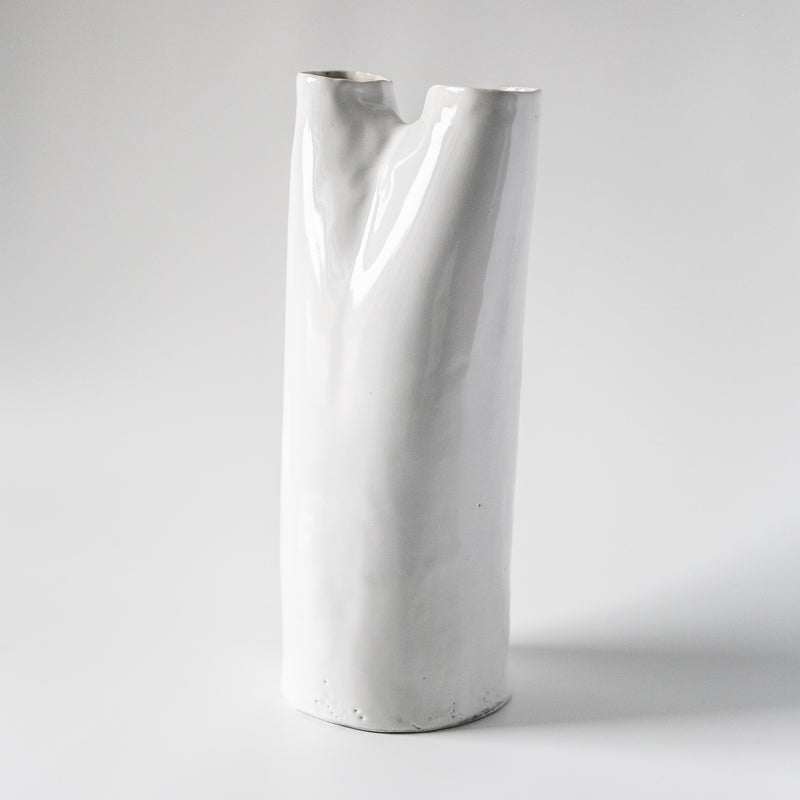 Fluted Porcelain Vase