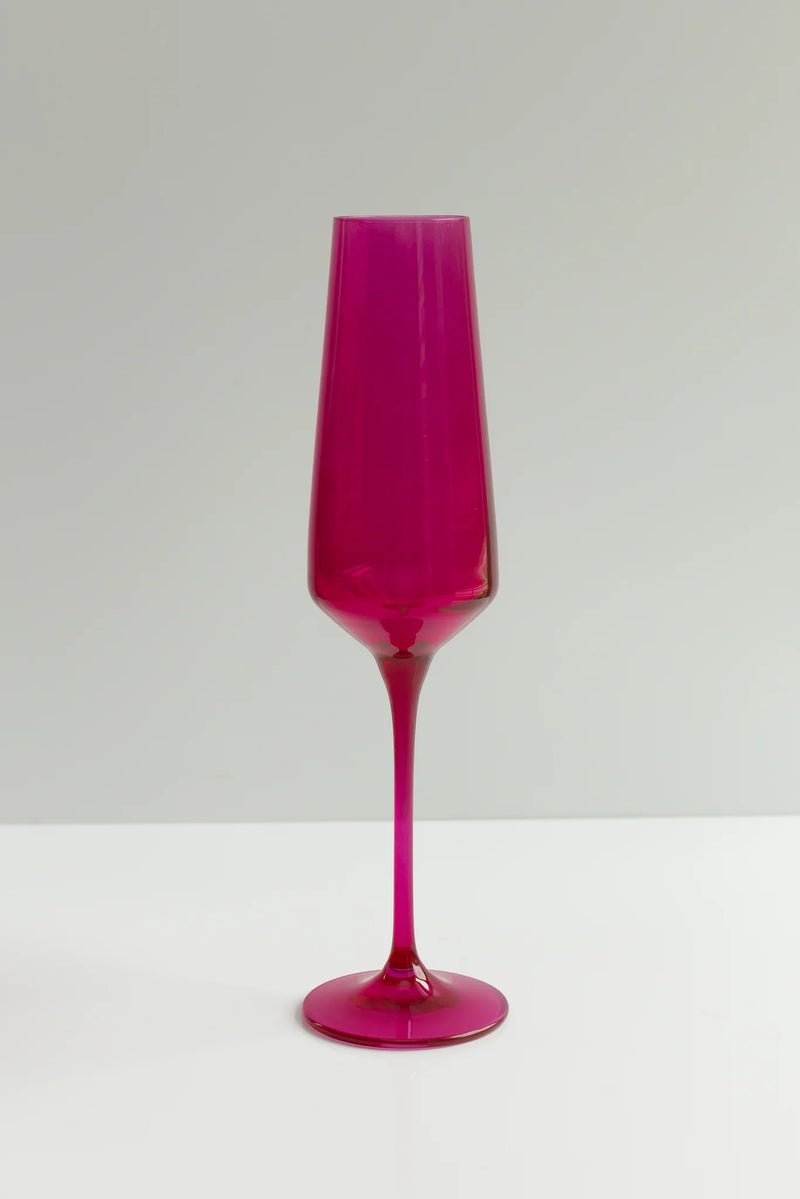 Estelle Colored Champagne Flute (Fuchsia)