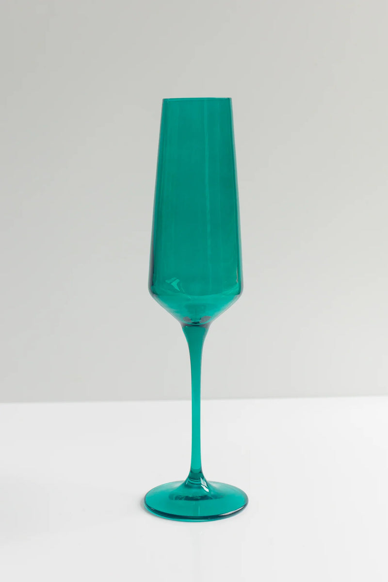 Estelle Colored Champagne Flute (Emerald Green)