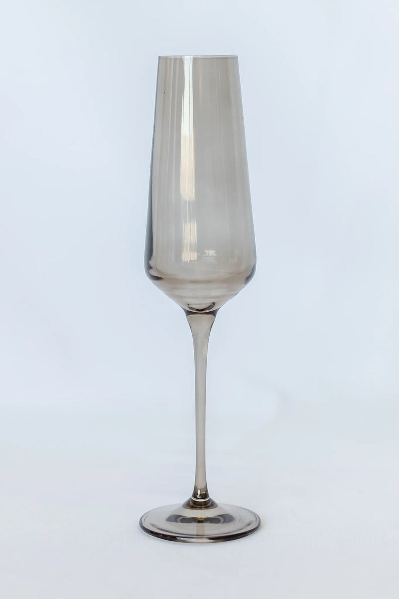 Estelle Colored Champagne Flute (Gray Smoke)