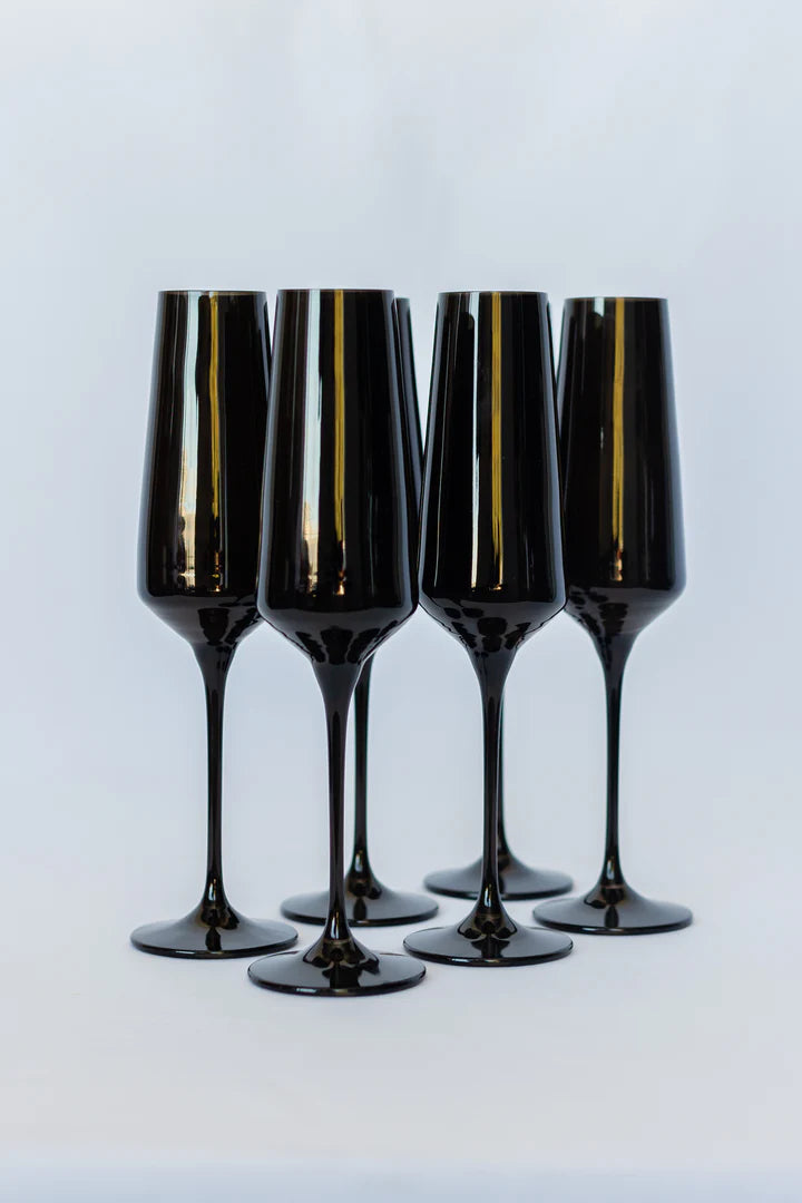 Estelle Colored Champagne Flute (Black)