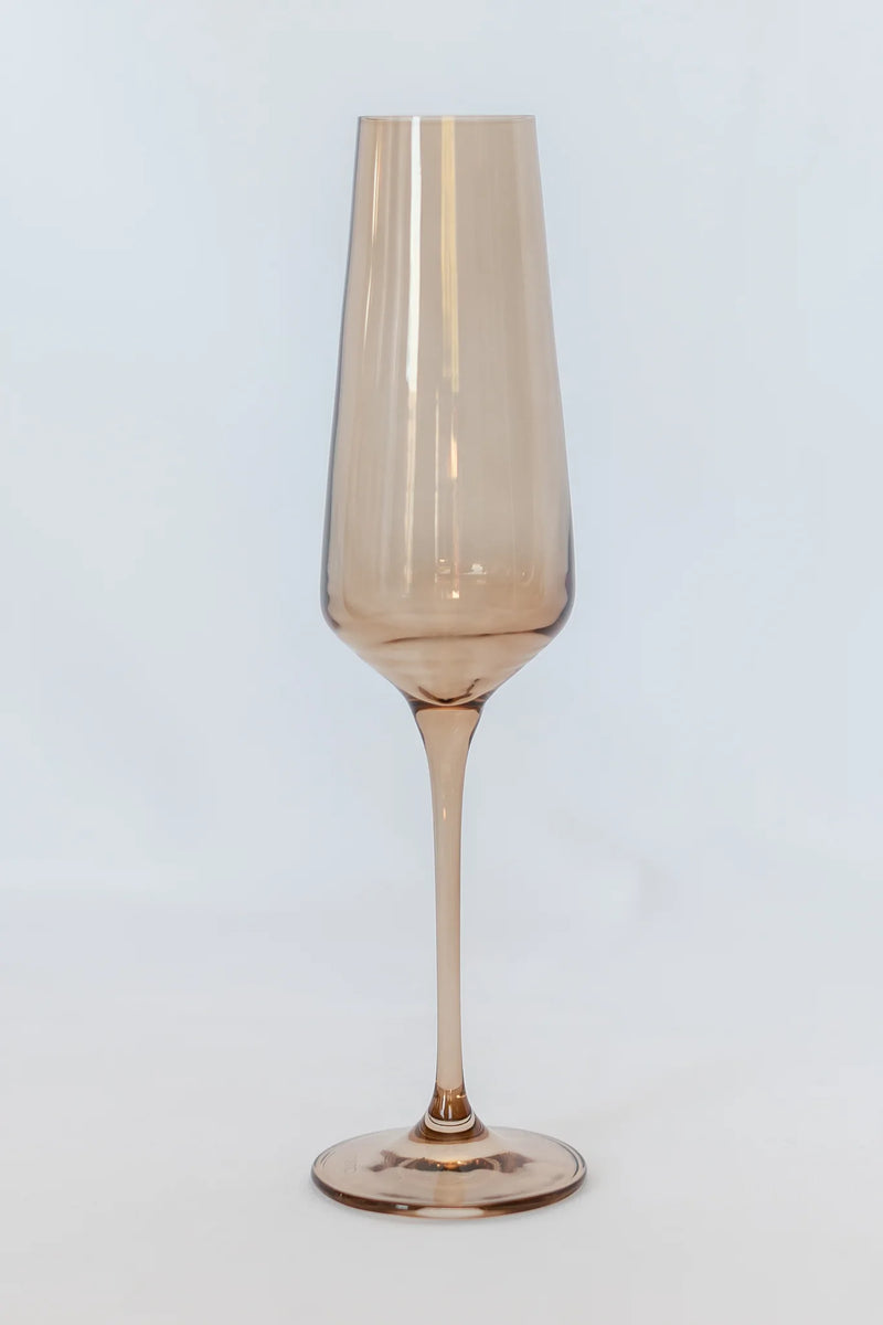 Estelle Colored Champagne Flute (Amber Smoke)