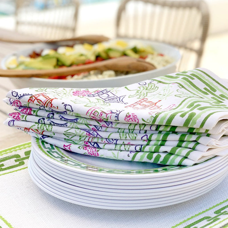 Palms & Pagodas Napkins | Set of 4