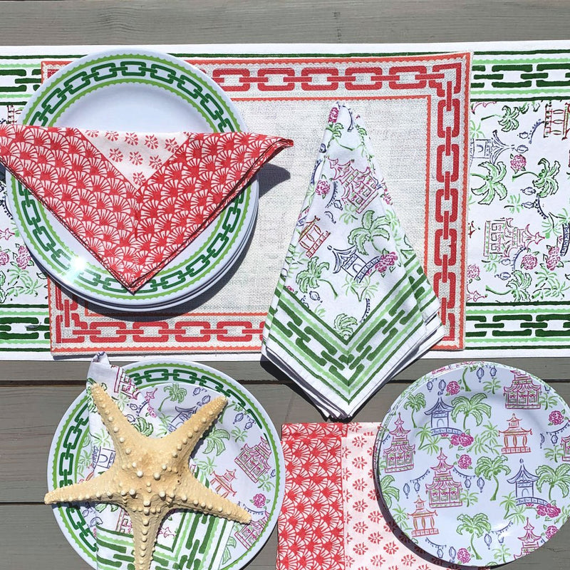 Palms & Pagodas Napkins | Set of 4