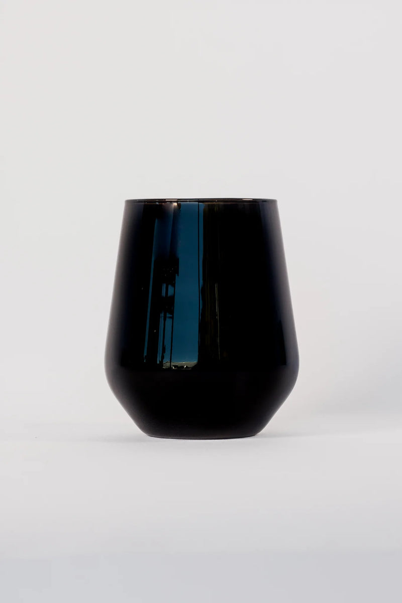 Estelle Colored Wine Stemless Glass (Black)
